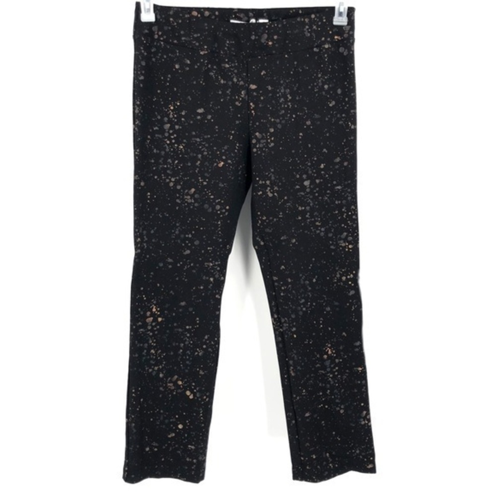 LENA GABRIELLE Sz 16 Black Paint Splatter Leggings